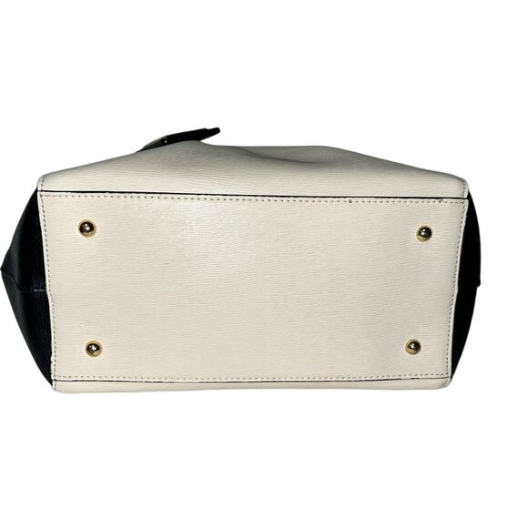 LRL Lauren Ralph Lauren Black and Ivory Handbag Purse Tote - Picture 6 of 8
